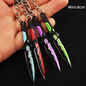 용감한 칼 장난감 Elderframe 단검 모델 남성용 미니 건 키 체인, 실버 금속 권총 열쇠 고리 펜던트 용감한 칼 - Product Image 3