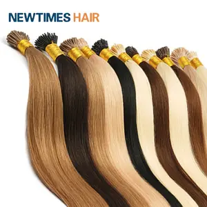 Estensione dei capelli umani alla cheratina vergine con doppia estrazione italiana Prebonded i Tip Hair Extensions