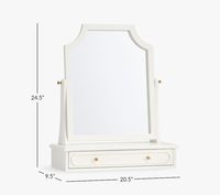 Table de toilette moderne en bois pour enfants avec 4 tiroirs et design à panneaux pour chambre à coucher