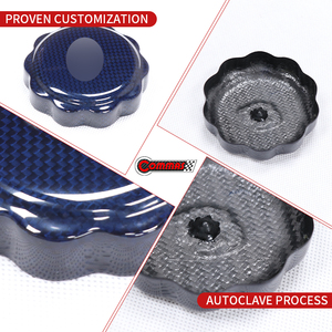 Blue Color OEM Style Dry Carbon Fiber Engine Oil Filler Cap Cover Engine Parts for Ferrari 488 - Product Image 5