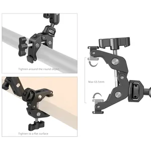 Brazo Mágico Ajustable de Aluminio con Kit de Abrazadera de Cangrejo y Trípode de Escritorio para Smartphones, Cámaras Web y Cámaras de Acción <span class=keywords><strong>SmallRig</strong></span> 4766 - Product Image 5