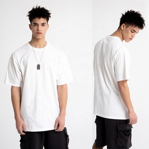 T-shirts unis avec logo personnalisé de haute qualité T-shirt surdimensionné 100% coton T-shirts à manches courtes pour hommes T-shirts grande taille - Product Image 5