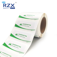 RZX Top Sale Smart City protección UV de largo alcance UHF RFID etiqueta adhesiva para faros etiquetas para gestión de identificación de automóviles/vehículos