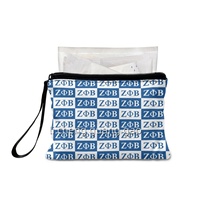 Porte-monnaie de voyage portable de haute qualité avec design personnalisé de l'alphabet grec Zeta Phi Beta Sisters et porte-carte d'identité