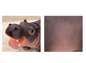 Giocattoli di Peluche Simulati Super Morbidi e Soffici di Ippopotamo e Rinoceronte Marroni, Imbottiti in Cotone PP, Personalizzabili Unisex OEM/ODM - Product Image 5