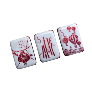 Custom Engraved Luxury Multi-color Creative Design Orange Acrylic Chinese 160 Mahjong Tiles <b>Entertainment</b> Home Hand Play Family - Product Image 5