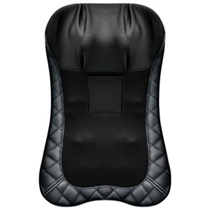 Coussin de massage multifonctionnel avec chaleur et pétrissage pour soulager le cou, les épaules, le dos et la taille, rechargeable par USB, en cuir PU - Product Image 4