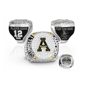 Anillo de Campeonato de Béisbol Deportivo Juvenil Personalizado, Chapado en Oro Rosa, Aleación de Zinc, Cristal - Product Image 2