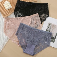 Braguitas de encaje de cintura alta para mujer, talla grande, control de abdomen, levantamiento de glúteos, ropa interior sin costuras, compatibles con hasta 140 kg