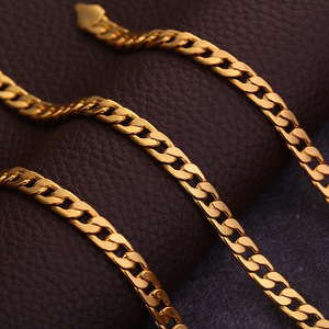 Collar de Cadena Cubana de 6mm con Perlas, Estilo Bohemio, Chapado en Oro de Imitación de 18K, 16-32 Pulgadas, Regalo de Boda - Product Image 1