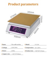 Table de cuisson Teppanyaki intégrée avec plaque de cuisson pour crêpes, idéale pour la restauration et les buffets
