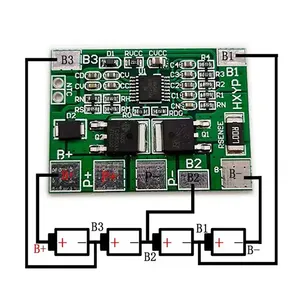 BMS 4S 3.2V 3.7V 8A LiFePO4/carte de Protection de Charge de batterie au Lithium 12.8V 14.4V 18650 32650 batteries 20A limite de courant