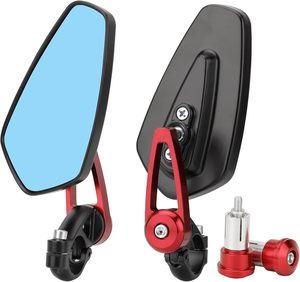 Ultra Bright Blue <b>Glass</b> Motorcycle <b>Mirrors</b> for 22mm Handlebars with Wide View Angle and Corrosion Resistant Finish - Product Image 2