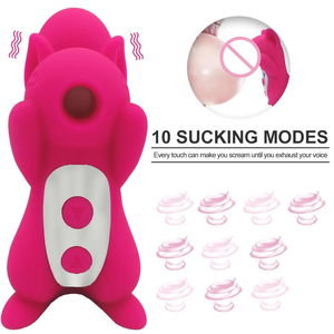 USB Rechargeable <strong>Mini</strong> <strong>Suction</strong> Nipple Clitoris G-Spot Stimulator Sucking Squirrel <strong>Dildo</strong> Vibrator for Women - Product Image 3