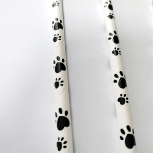 Pajitas de papel con estampado de pata de Mascota de diseño especial de calidad fuerte para Decoración - Product Image 4