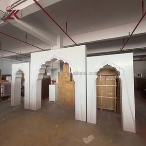 Décor de <span class=keywords><strong>mariage</strong></span> blanc en PVC de style Mandap arabe ZKAI, décoration de <span class=keywords><strong>mariage</strong></span> islamique indienne avec design d'arche - Product Image 6