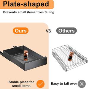 Organisateur de placard coulissant, organisateur de placard amovible fixe, étagères de garde-manger coulissantes, <span class=keywords><strong>tiroir</strong></span> coulissant pour garde-manger, étagère de garde-manger pour cuisine - Product Image 2