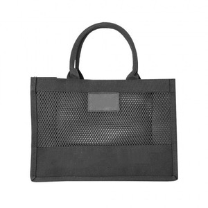 With Logo Reusable Zipper Closure and Polyester Lining Custom Designed Nylon Wire Mesh Fashion Portable Washable <b>Beach</b> <b>Tote</b> Bag - Product Image 1