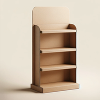 Présentoir de sol en carton pop-up marron et blanc kraft pour allume-cigare – Présentoir en carton pop-up