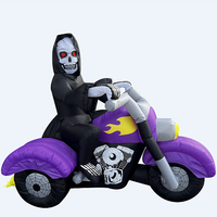 Vente en gros Décorations gonflables pour Halloween Décoration gonflable de cour extérieure pour moto Halloween Ghost Drive