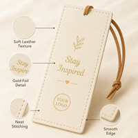 Marque-page en cuir de luxe avec estampage à chaud doré, logo personnalisé, nom, citation, cadeau pour la remise des diplômes, les enseignants, les mariages, les entreprises, vente en gros
