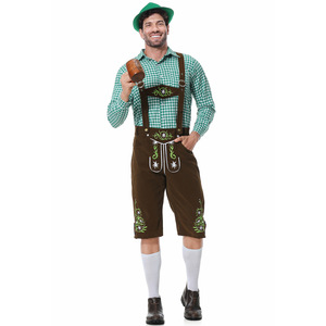 Trajes de Oktoberfest <span class=keywords><strong>para</strong></span> hombre, estilo bordado de <span class=keywords><strong>dos</strong></span> colores, festival de la cerveza bávara alemana, Cosplay, pantalones de Halloween <span class=keywords><strong>para</strong></span> hombre - Product Image 4