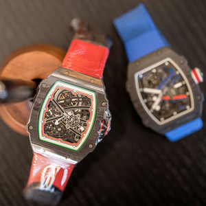 นาฬิกาสปอร์ตควอตซ์หรูหรา รุ่น RM67-02 ตัวเรือนโลหะผสมคาร์บอนไฟเบอร์ ทรง Tonneau ระบบอัตโนมัติ พร้อมพลังงานสำรอง หนา 7.8 มม. สายยาง ตัวชี้บอกเวลาแบบเข็ม - Product Image 5