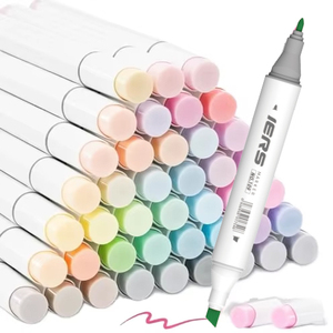 Juego de Marcadores de Alcohol Líquido Rectos de 12 Colores, Duraderos y Versátiles, con Punta de Cincel de Plástico Suave para Dibujo Artístico Estudiantil - Product Image 1