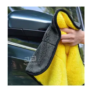 Customized lockrand Microfibre Car Care Microfiber 40*60 600gsm Drying Wash Detailing Coral Fleece Microfiber Clean Towel