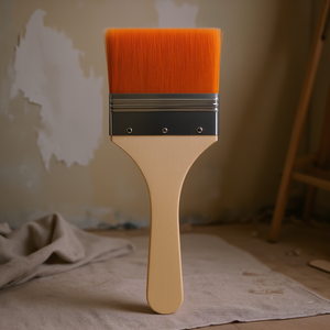 Pinceau plat 160x51mm, manche en bois, poils orange - Product Image 3