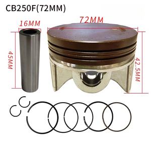 Pistón de Motocicleta Compatible con ZONGSHEN CB250F, Italika Vortx 250, con Juego de Tapones para Cilindro de 72 mm - Product Image 2