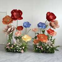 Fleurs géantes haut de gamme pour la maison mariage magasin décoration papier artificiel coquelicot photographie accessoires fenêtre affichage