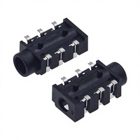 Conector VGA Hembra de 3.5mm Personalizado de Fábrica, PJ-313D, Tipo de Parche Simétrico de 6 Pines, PCB Rectangular de Alta Calidad, RoHS