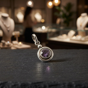 925 Silver Emerald-Cut <b>Amethyst</b> Solitaire Bezel Set Handmade Women's Charm Pendant for Anniversary Wear - Product Image 4