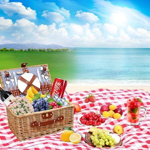 Panier en <span class=keywords><strong>osier</strong></span> fait main avec sac isotherme pour le camping en plein air, superbes cadeaux pour mariage, anniversaire, paniers <span class=keywords><strong>de</strong></span> pique-nique en <span class=keywords><strong>osier</strong></span> - Product Image 6