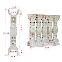 Moule de balustre 3D en ABS plastique haute précision 2024 pour clôture, décoration extérieure de jardin et maison, moules d'injection pour coulage de béton