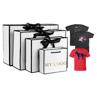 Sac en papier kraft personnalisé avec logo, sac de shopping en carton blanc, sac cadeau pour vêtements et chaussures, 8x4x10 10x13x2 10x13x5