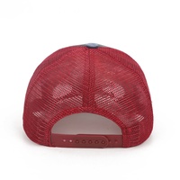 Chuangpei personnalisable 5 panneaux été maille camion chapeau en détresse lavé Denim décontracté adulte brodé drapeau américain Logo
