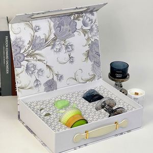 Caja de Regalo para Aromaterapia con Diseño de Logotipo Personalizado, Bronceado, Laminado Mate y Papel Kraft para Regalos de Cumpleaños y Festivos, Velas - Product Image 4