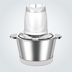 Picadora de carne eléctrica con tazón de acero inoxidable de 2L y múltiples cuchillas para moler carne picada y ajo - Product Image 4