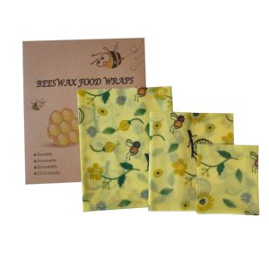 3Pack Beeswax Wrap Eco Friendly Kitchen Wrap Replacement Organic Natural Bees Wax Reusable Mixed Pattern Beeswax Food Wraps