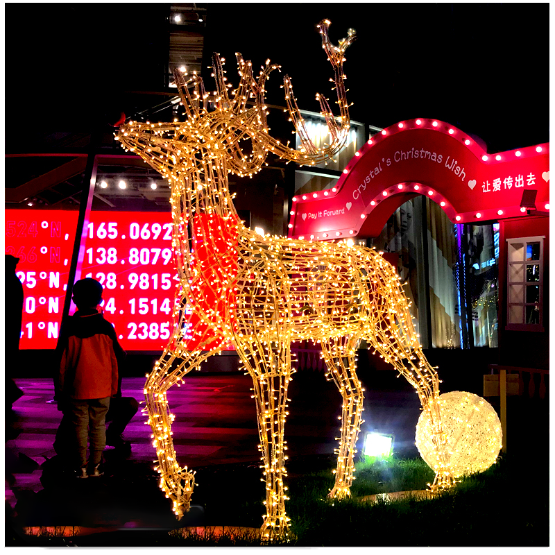 Christmas Luxury Decoration Park Christmas Reindeer Led Lights Christmas Decoration Outdoor Reindeer