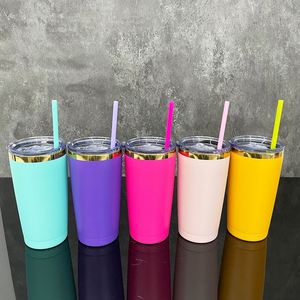 Vaso Térmico de Acero Inoxidable de 20 Oz con Recubrimiento en Polvo, Dorado Espejo por Debajo, Blanco y Negro - Product Image 4