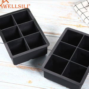 Vente flash - Bac à glaçons en silicone <span class=keywords><strong>de</strong></span> qualité alimentaire, écologique, compatible lave-vaisselle, 6 compartiments, pour <span class=keywords><strong>whisky</strong></span> - Product Image 2