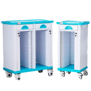 Chariot médical robuste pour dossiers médicaux, support de dossiers en ABS avec système de rangement de fichiers à plusieurs niveaux - Product Image 4