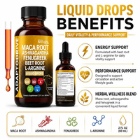 Fournisseur chinois – Complément énergétique liquide pour adultes 60 ml – Maca, Ashwagandha, Fenugrec, Racine de Betterave, L-Arginine