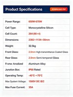 Système complet de panneaux solaires mono PERC bifaciaux à haute efficacité, kit professionnel de panneaux solaires