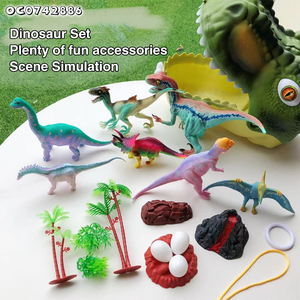 Caja de almacenamiento de <span class=keywords><strong>dinosaurio</strong></span> de plástico, juguetes de animales de Pvc Jurásico pequeños, <span class=keywords><strong>serie</strong></span> de modelos de dinosaurios de simulación de animales empaquetados para niños - Product Image 4