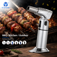 Briquet torche à gaz DP-YIZHENG, nouveau modèle, durable, réglable, rechargeable, coupe-vent, à flamme unique pour barbecue