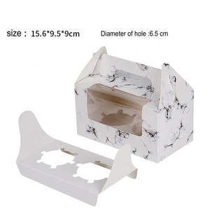 Hộp Giấy Bao Bì Ngọt Ngào Bánh Ngọt Có Cửa Sổ Thiết Kế Đá Cẩm Thạch Phong Cách Hàn Quốc Nghĩa Ô Trung Quốc - Product Image 2